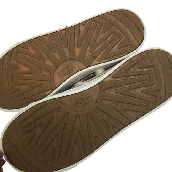 UGG Womens 6 KiDS 5 37 Girls Alanna Low Top Gold Metallic Sneakers Trainers - Picture 11 of 11